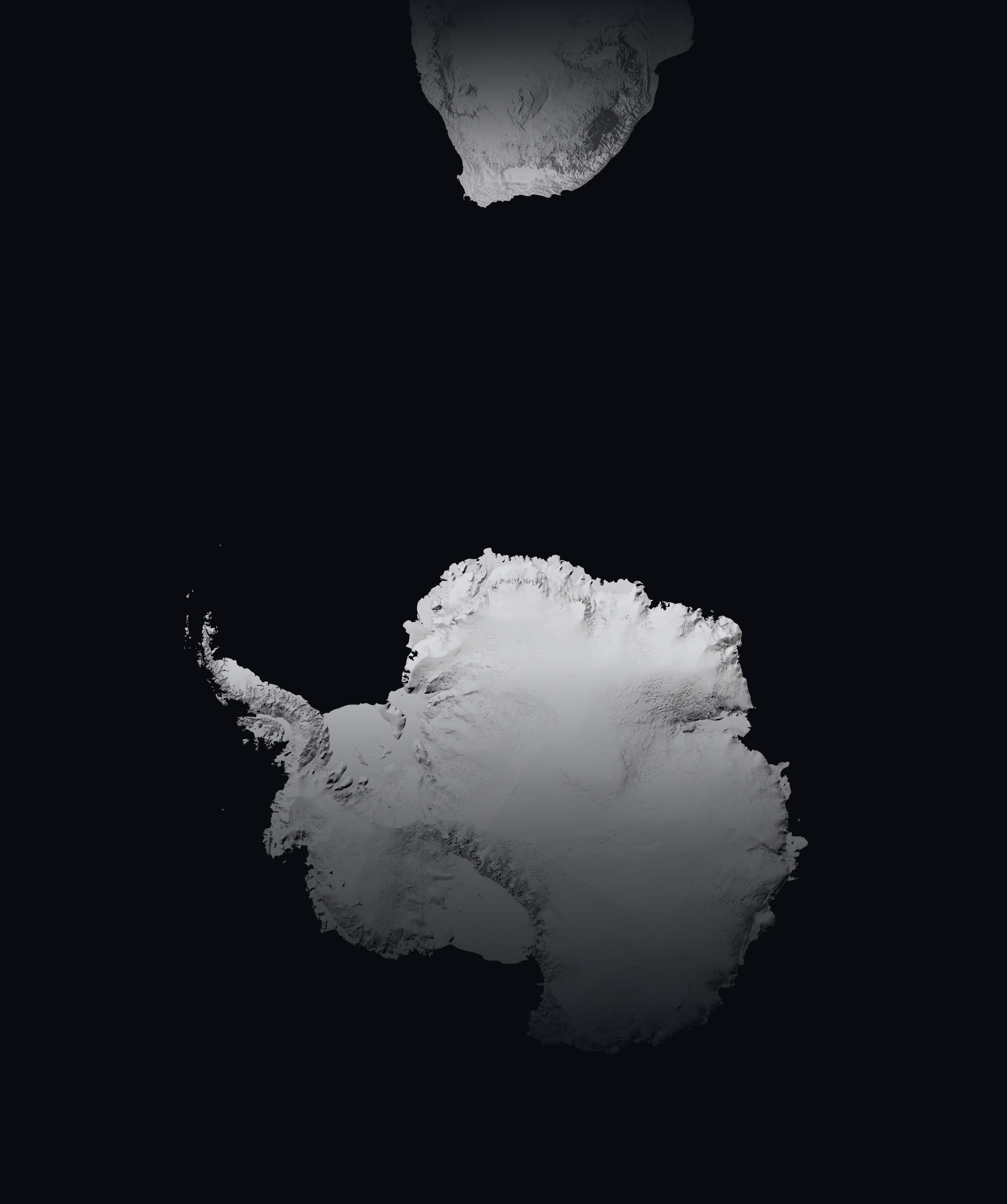 Flight path map over Antarctica